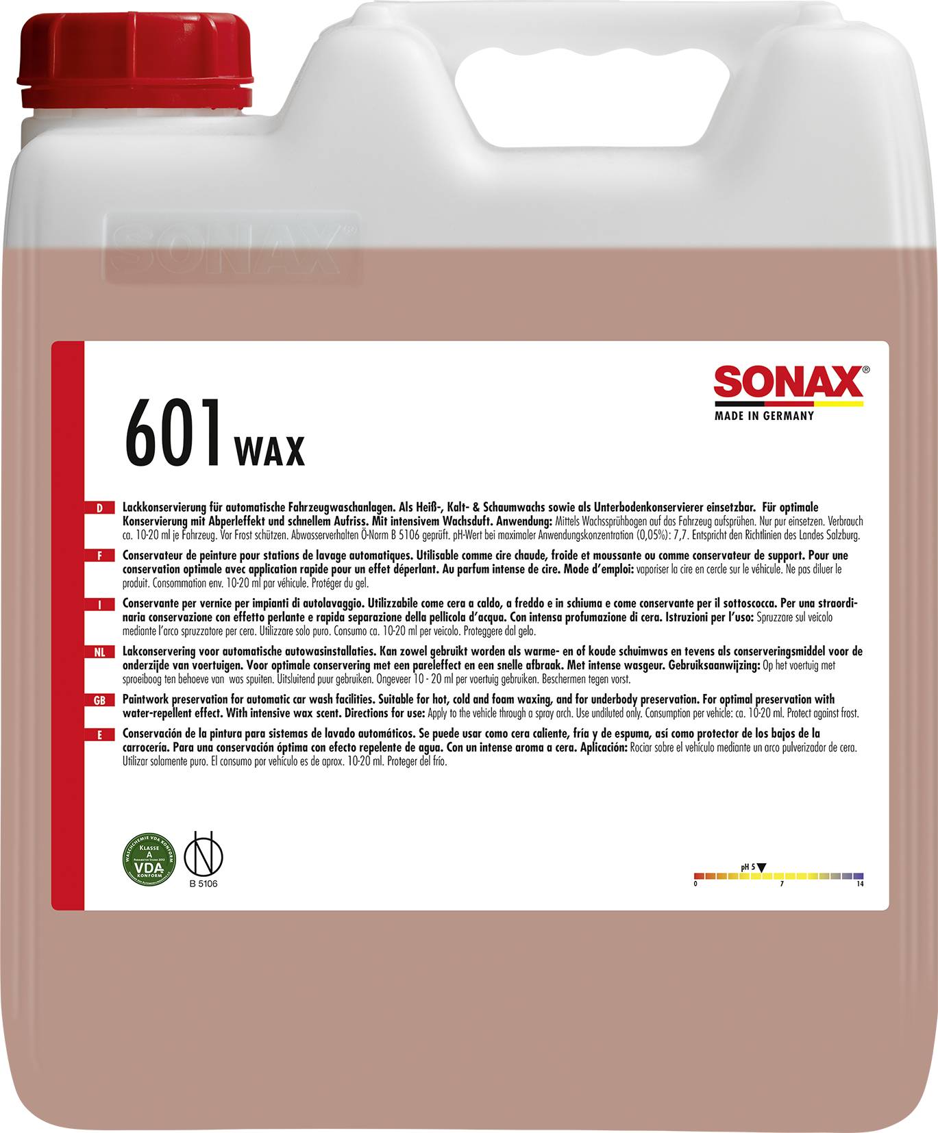 SONAX BrillantWachs mit Wachsduft 10 L
