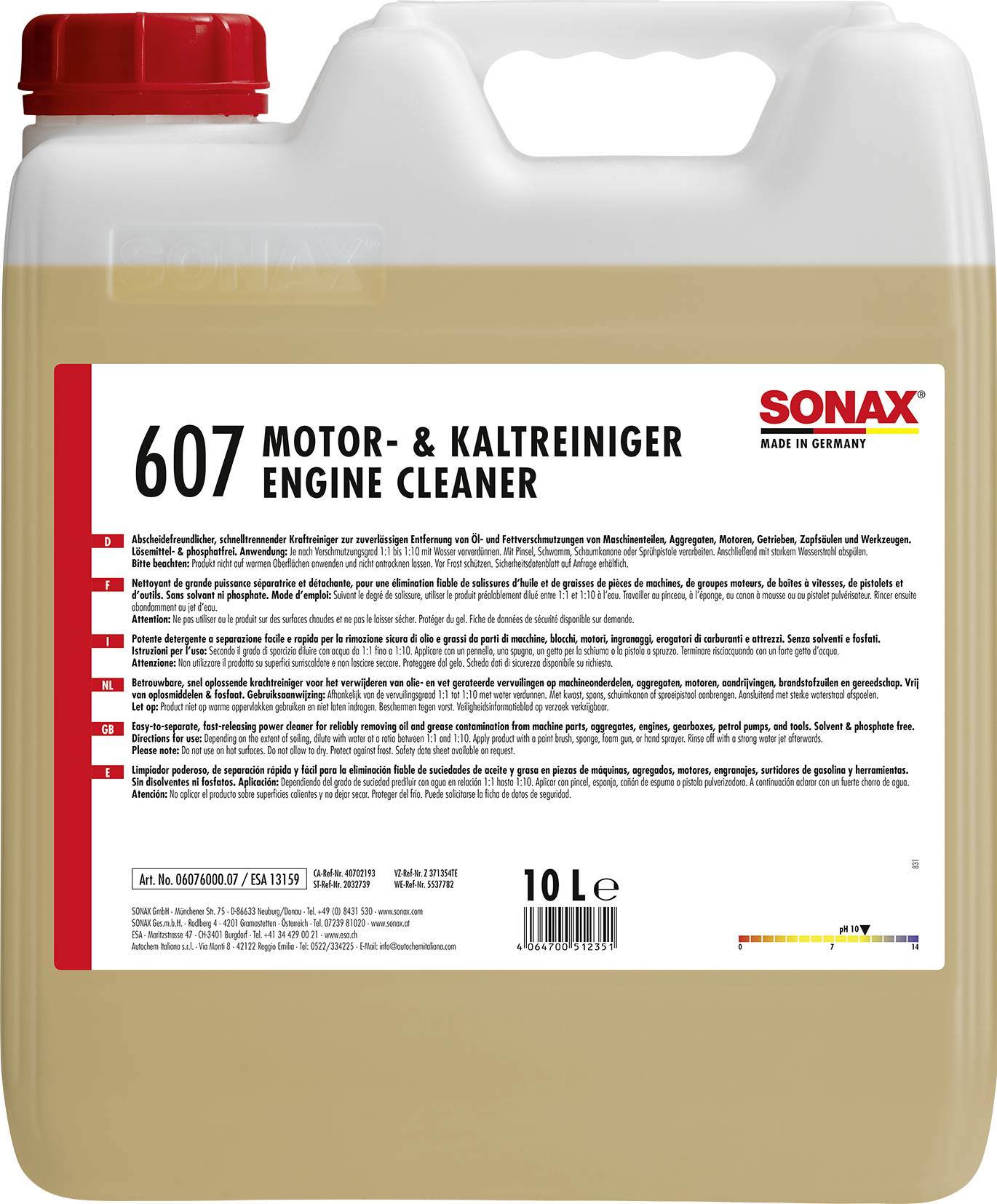SONAX Motor- & KaltReiniger Konzentrat 10 L