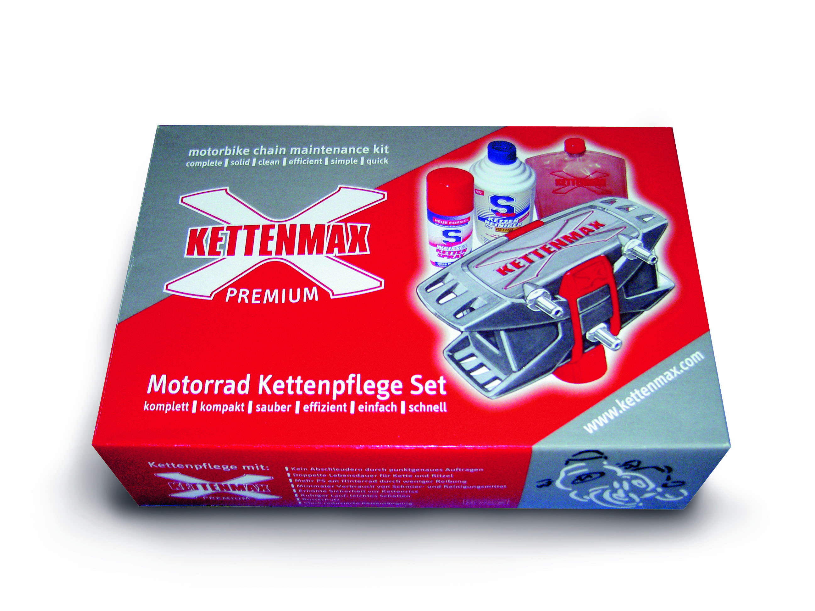 Dr. Wack S100 Premium Kettenmax Motorrad Kettenpflege Set 325 ml