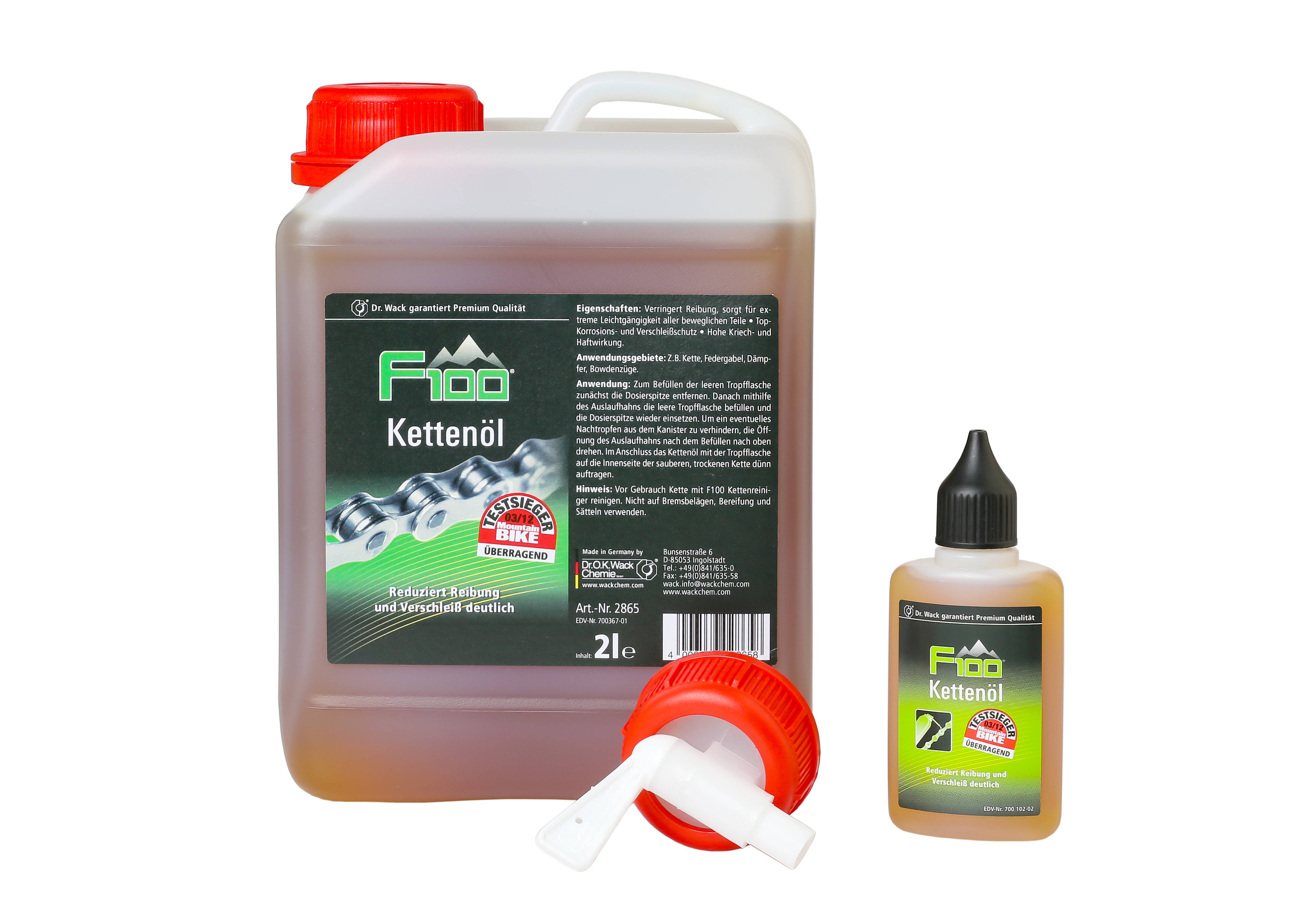 Dr. Wack F100 Kettenöl 2 L inkl. F100 Kettenöl 50 ml und Auslaufhahn