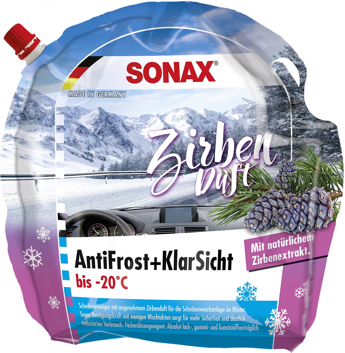 SONAX AntiFrost + KlarSicht bis -20°C Zirbe 3 L