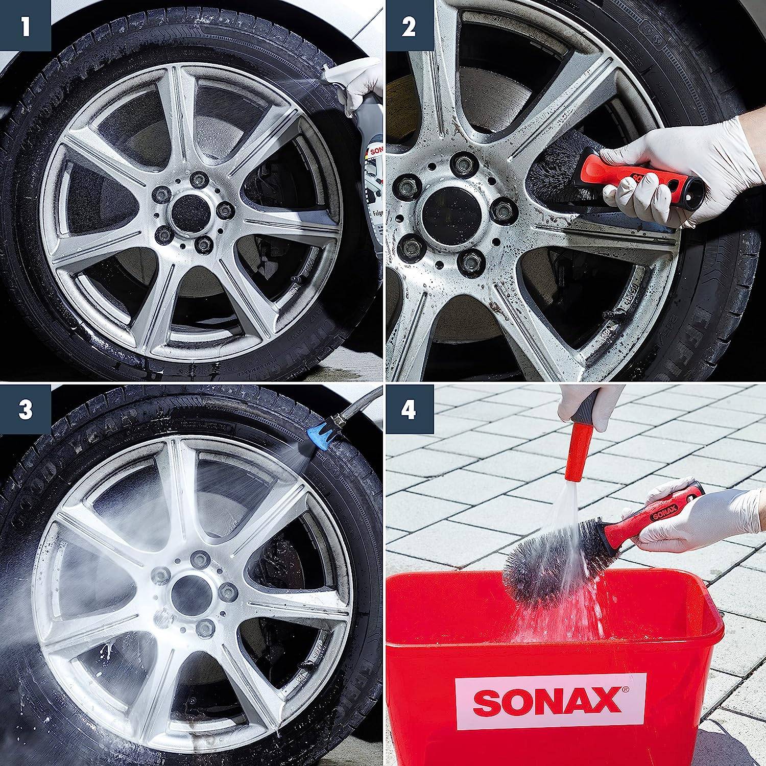 SONAX FelgenBürste für Stahl- und Alufelgen