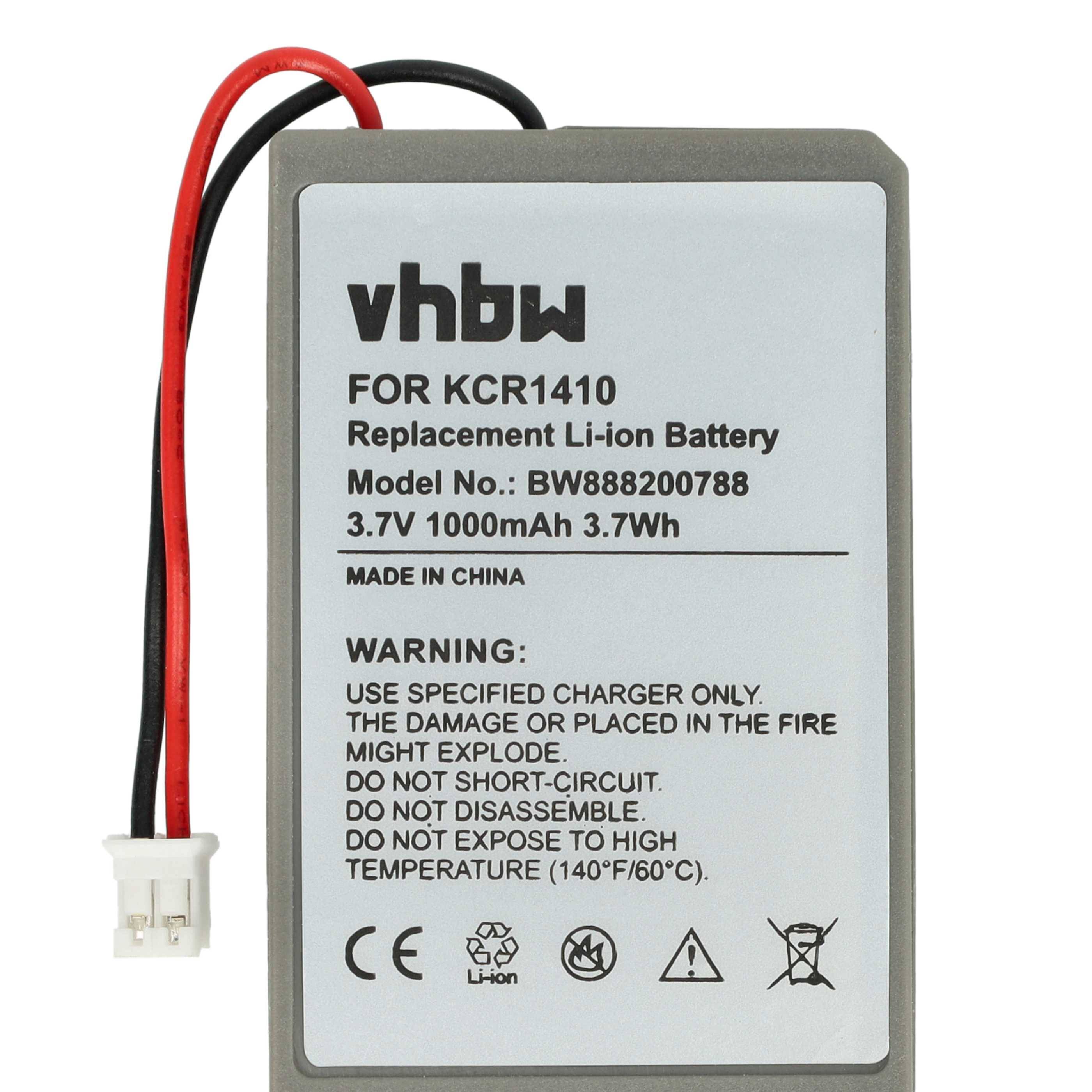 vhbw 2x Akku kompatibel mit Sony JDM-020, JDM-001, CUH-ZCT1U, JDM-011, Dualshock 4 Controller (1000 mAh, 3,7 V, Li-Ion)