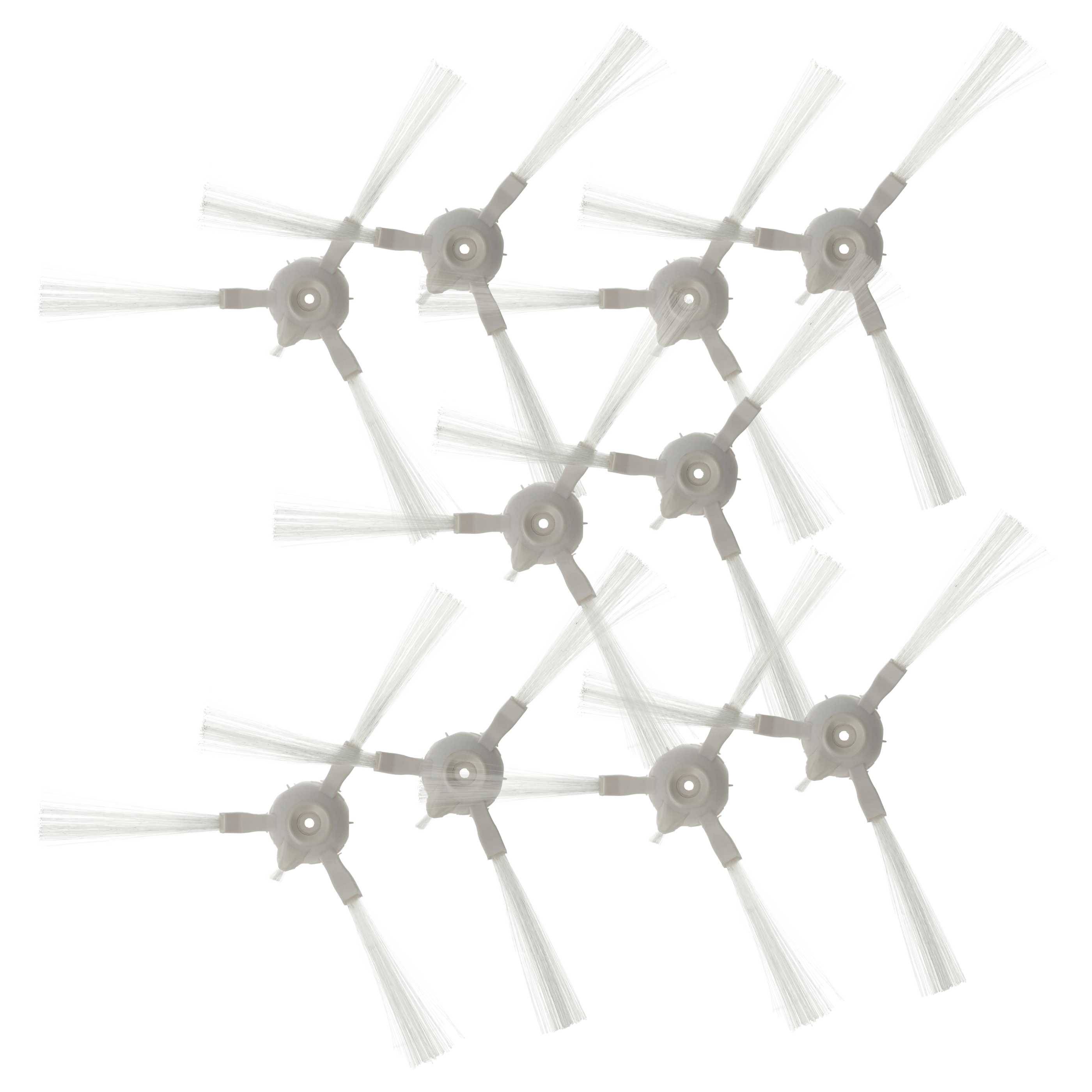 vhbw 10x Seitenbürste kompatibel mit 360 S6 Saugroboter - Reinigungsbürsten Set, weiß