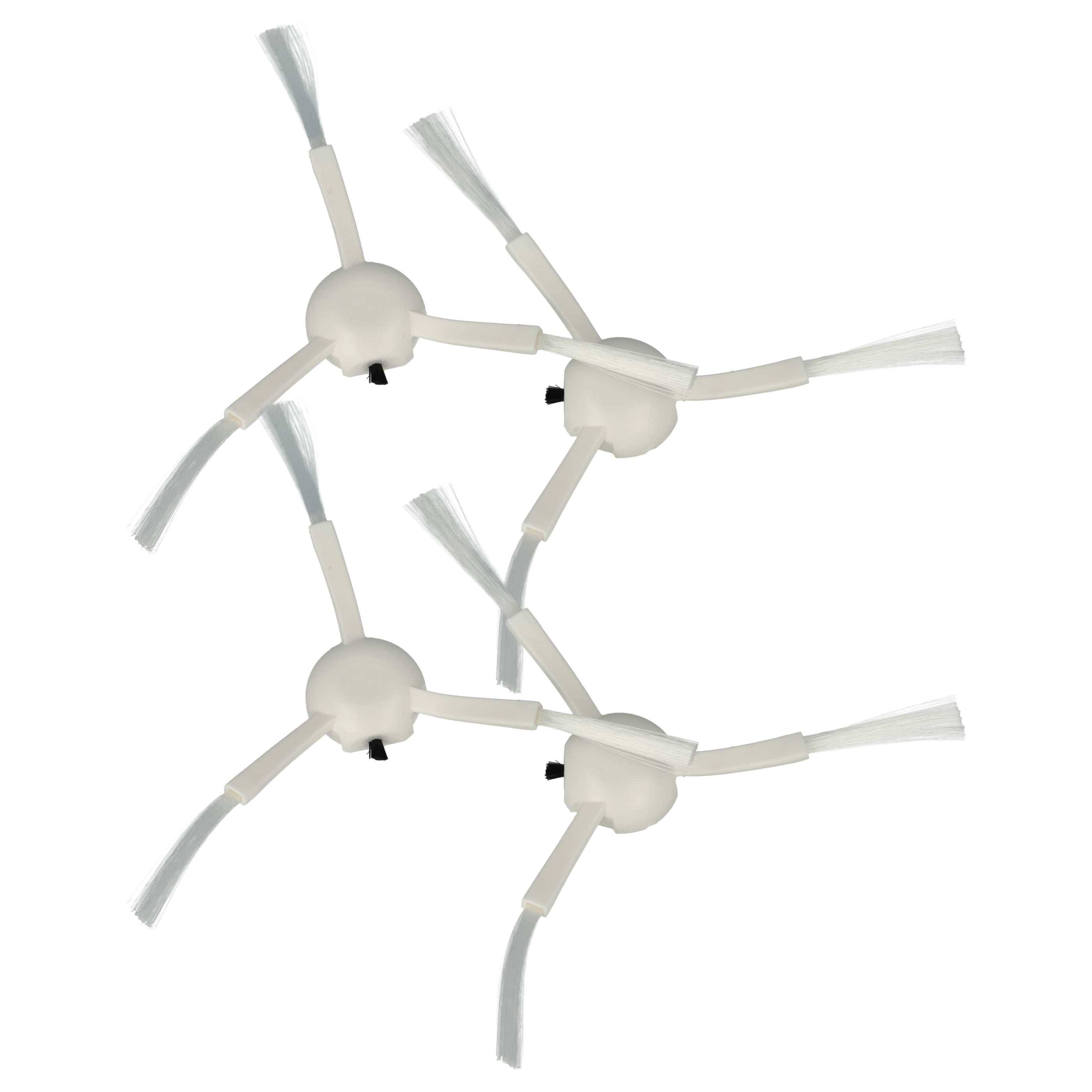 vhbw 4x Seitenbürste kompatibel mit Xiaomi Mi Robot 2 Mijia 2C, 2 Pro+ Mijia 1T, 2 Ultra, Mijia 1C Saugroboter - Reinigungsbürsten Set, weiß