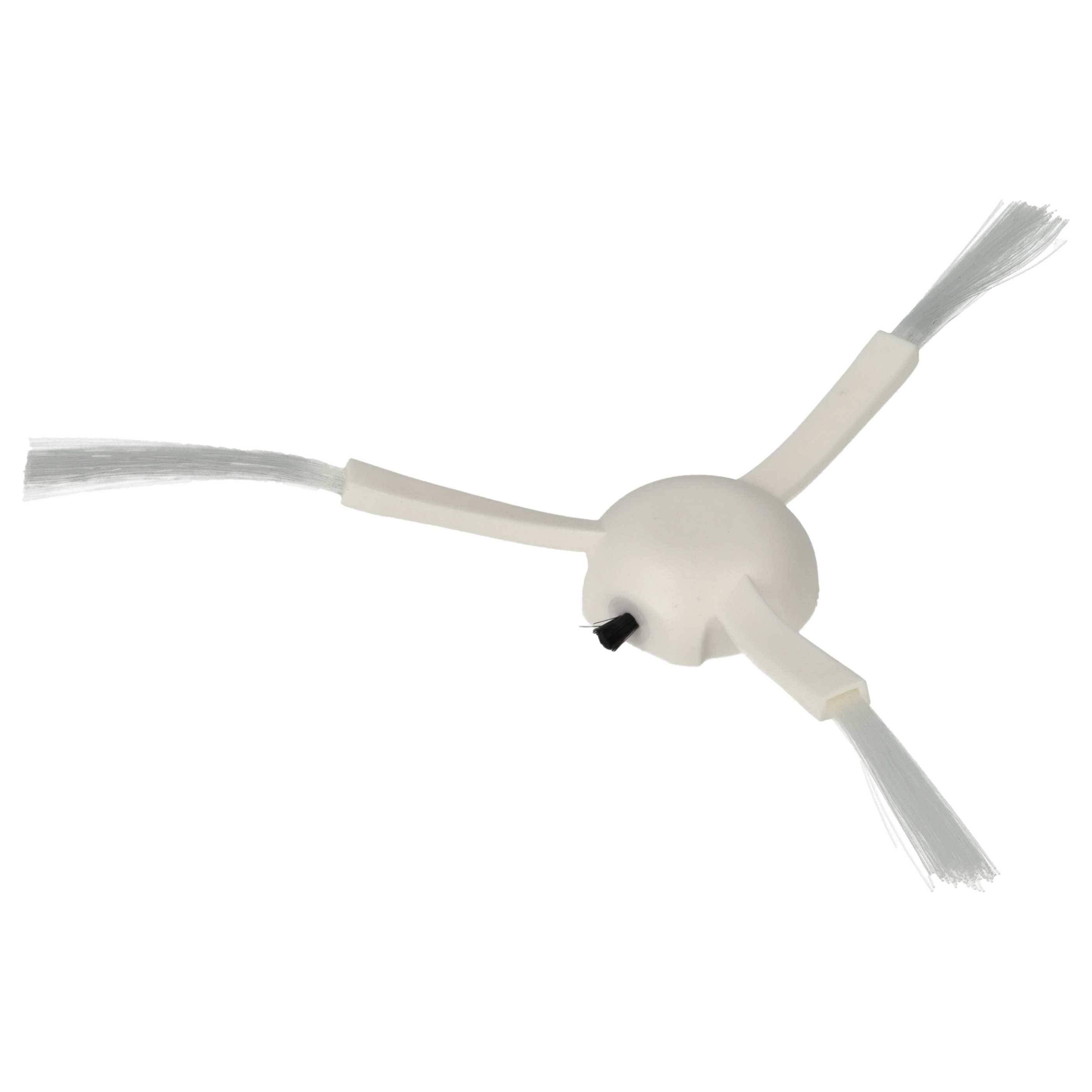 vhbw 4x Seitenbürste kompatibel mit Mova E30 Ultra Saugroboter - Reinigungsbürsten Set, weiß