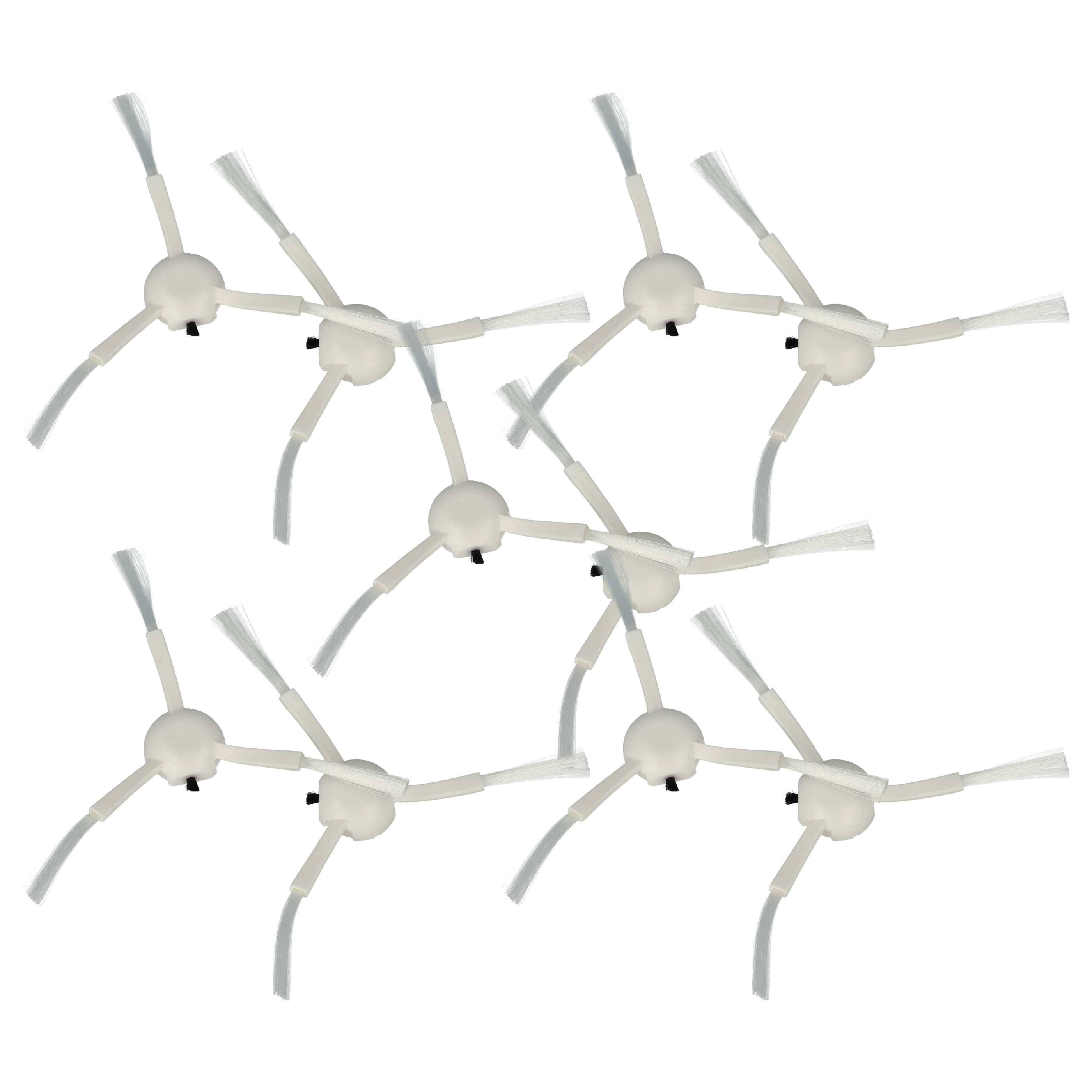 vhbw 10x Seitenbürste kompatibel mit Dreame D9 Max, D9, D10 Plus, D10s, D9 Mistral, F9 Mistral, F9 Saugroboter - Reinigungsbürsten Set, weiß