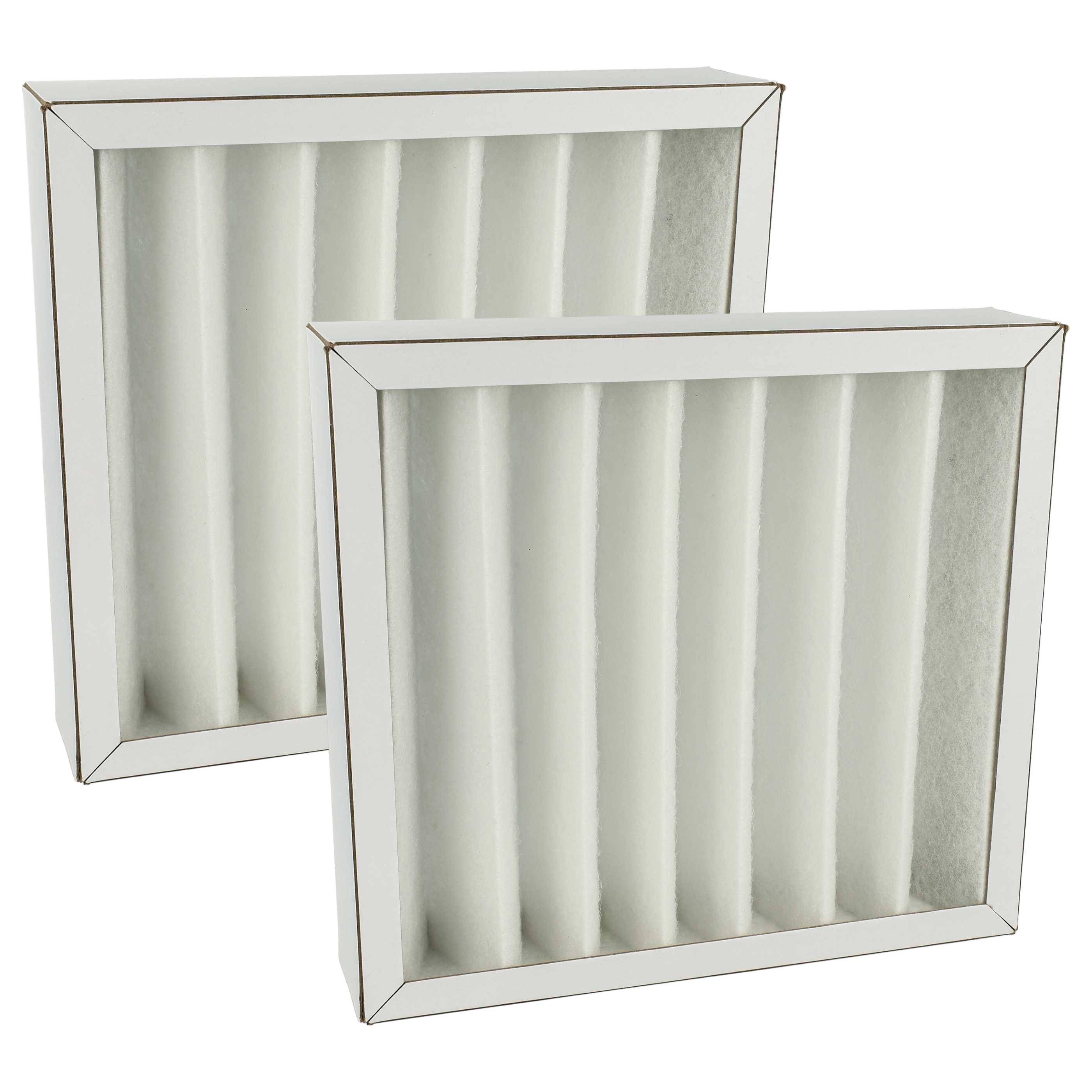 vhbw 2x Luftfilter G4 kompatibel mit Pluggit Avent D160 Lüfter, Badlüfter, Ventilator, Lüftungsgerät - Weiß