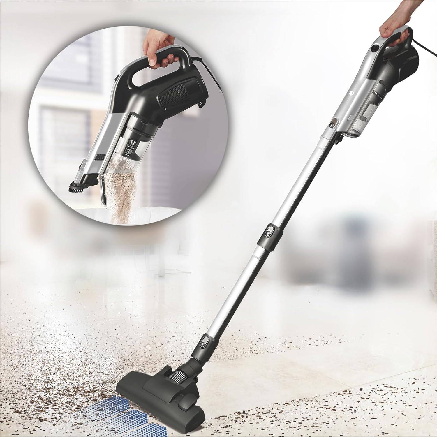 Balter Staubsauger mit 600W Saugleistung - Vento H3 - Handstaubsauger - Modulares Saugrohr - Beutellos - Super komfortabel und leicht - 7m Kabel