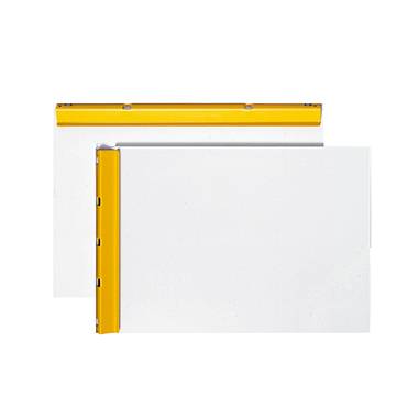 Hansa Klemmbrett 1200100 DIN A4 Aluminium grauweiß/gelb - Artikel: 125671500