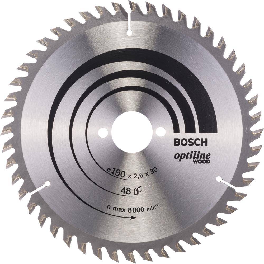 HM-Kreissägeblatt 190x2,6/1,6x30 48Z WZ BosVE à 1 Stück Optiline Wood - Artikel: 3165140194112