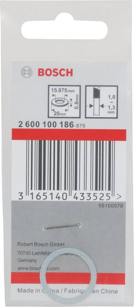 Reduzierring Ø20x15,875-0,8 mm Bosch VE à 1 Stück - Artikel: 3165140433525