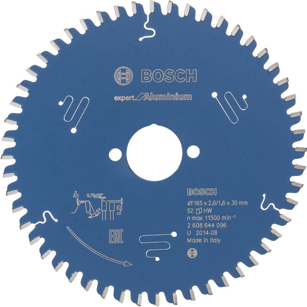HM Kreissägeblatt 165x2,6x30mm Z52 TF-BoschExpert Aluminium - Artikel: 3165140796620