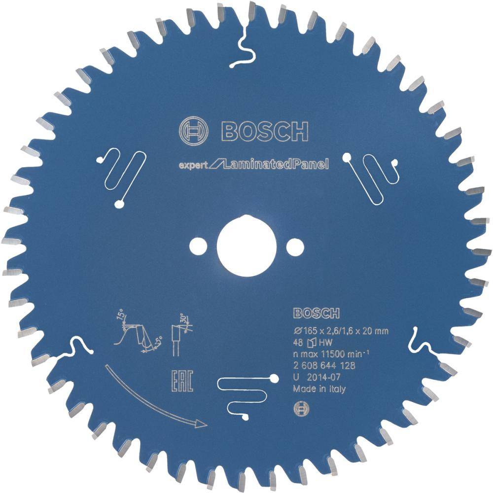 HM-Kreissägeblatt 165x2,6/1,6x20 48Z WZ BosVE à 1 Stück Expert f. Laminated Panel - Artikel: 3165140796941