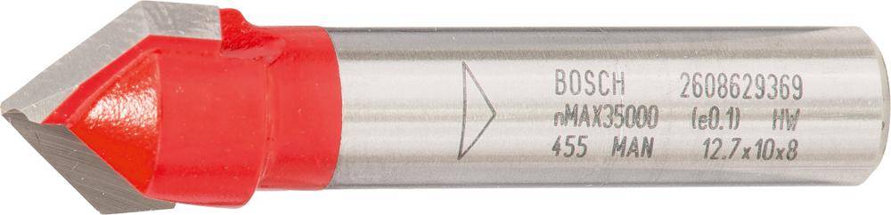 HM V-Nutfräser 90 G Ø12,7x10,0x44,5 mm Bosch - Artikel: 3165140802161