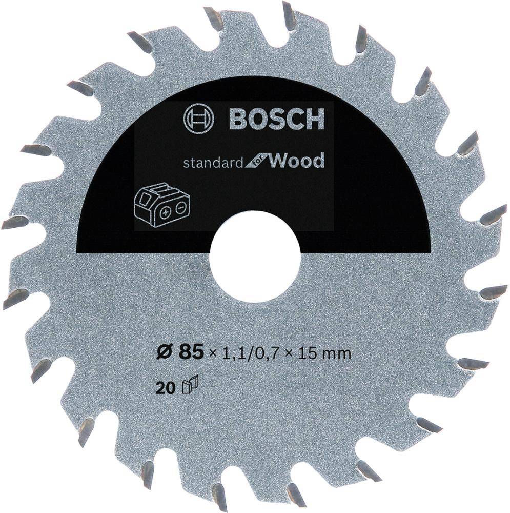 HM-Kreissägeblatt 85x1,1/0,7x15 20Z Bosch VE à 1 Stück Standard Wood f Akkusägen - Artikel: 3165140958134