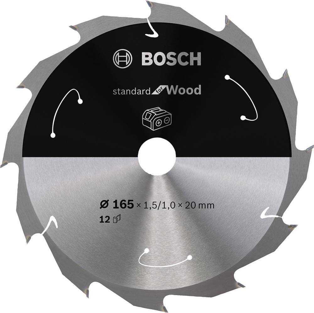 HM-Kreissägeblatt 165x1,5/1x20 12Z Bosch VE à 1 Stück Standard Wood f Akkusägen - Artikel: 3165140958318