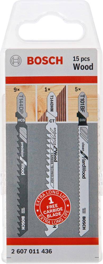 Stichsägeblatt-Set Bosch 15-teilig für Holz - Artikel: 3165140997744