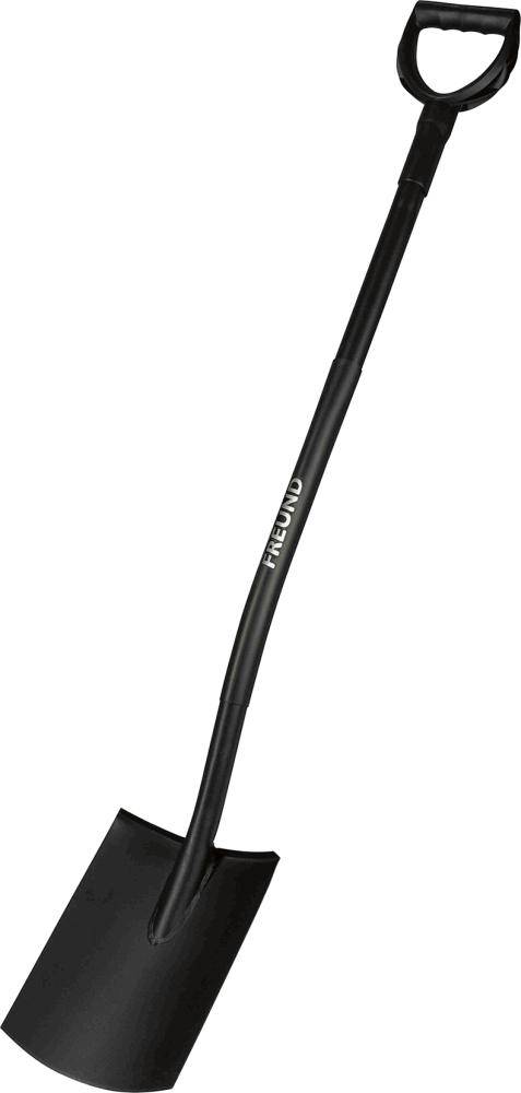 Gärtnerspaten flache FormStahlstiel Ergoline schw. - Artikel: 4002408694566