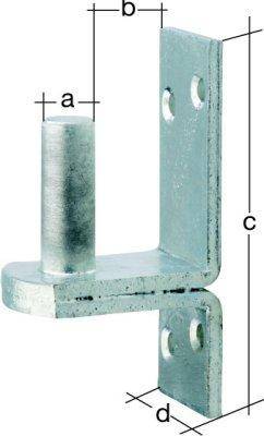 Haken auf Platte 3302/K3/DII/16 mm - Artikel: 4004338311452