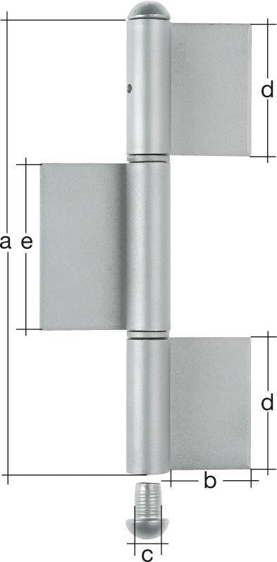Konstruktionsband KO8,3-teilig,roh240/16 - Artikel: 4004338414481