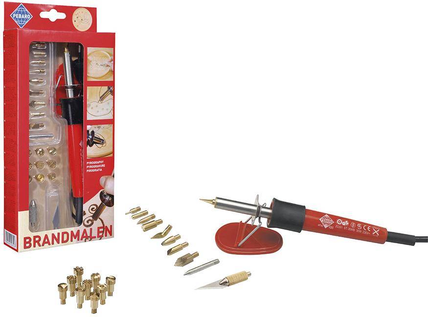 Brandmal-Set mit 20 Aufsätzen Pebaro - Artikel: 4006094026106