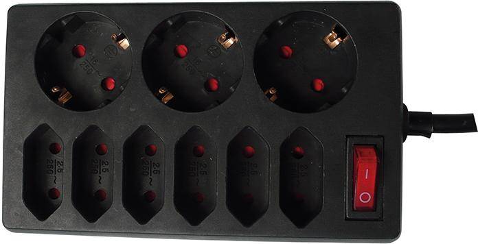 Tisch-Steckdoseleiste 3+6 m.Schalter weiß Beschaffungsartikel Beschaffungsartikel - Artikel: 4006341663542