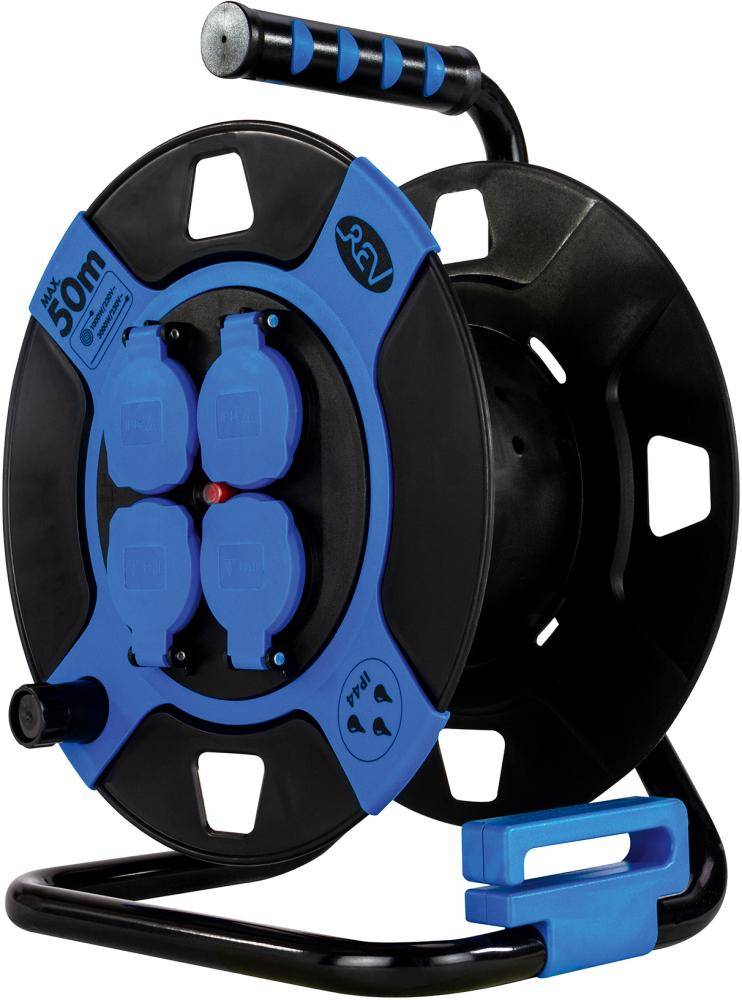 Leertrommel 4-fach Kunststoff IP44 schwarz/blau Beschaffungsartikel - Artikel: 4006341715876