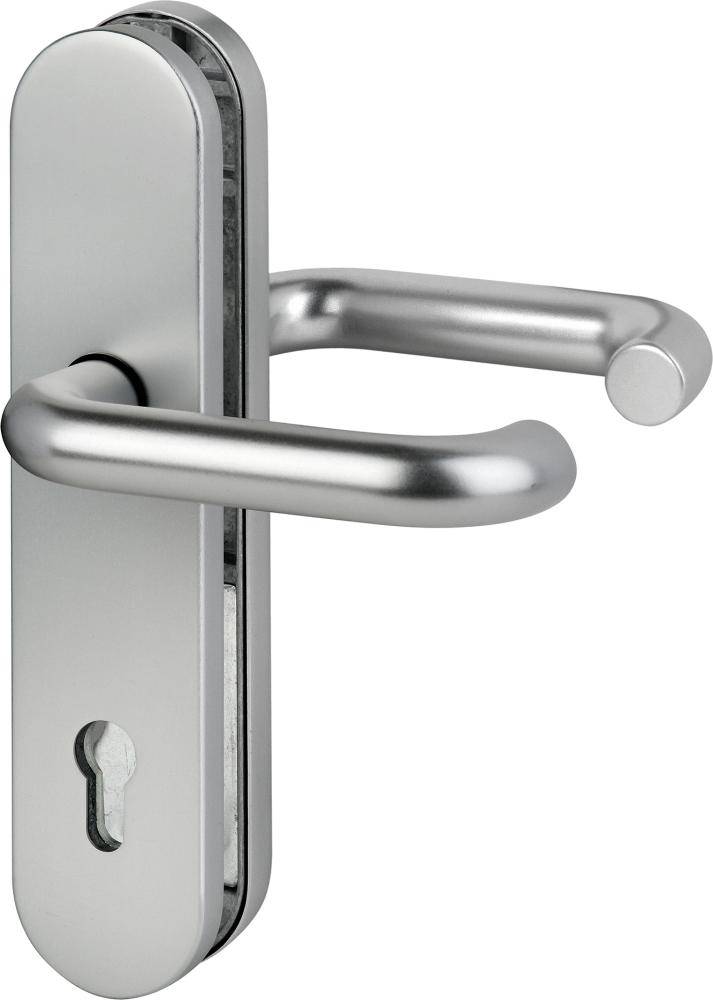 Drücker-Garnitur, SI-DRG Logo 8753/7203, LS ov.,12mm,ES1/PZ 72/8, F1,TS 35-45 - Artikel: 4006632192164