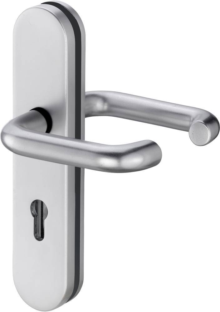 Drücker-Garnitur, SI-DRG Logo 8753/9203, LS ov.,12mm,ES1/PZ 92/10,F1,TS 65-75 - Artikel: 4006632192225