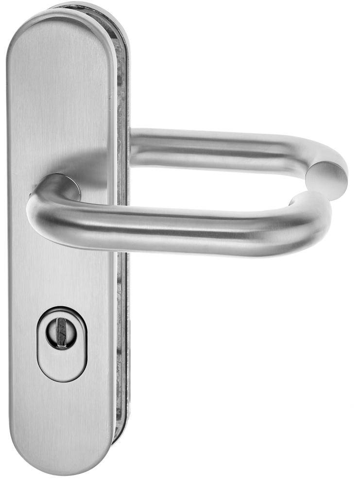 Drücker-Garnitur, SI-DRG Logo 8755/9203, LS ov.,15mm,ES1,ZA/PZ 92/10,ER,TS 65-75 - Artikel: 4006632192515