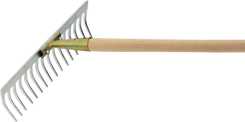 Profi-Gartenrechen 14 Zinken Breite 36 cm mit Schwenkkopf - Artikel: 4007105022018