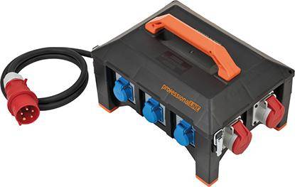 Profi Baustromverteiler H07RN-F5G6 2m CEE FI 1x32A + 2x16A + 6x230V professionalLINE - Artikel: 4007123665228