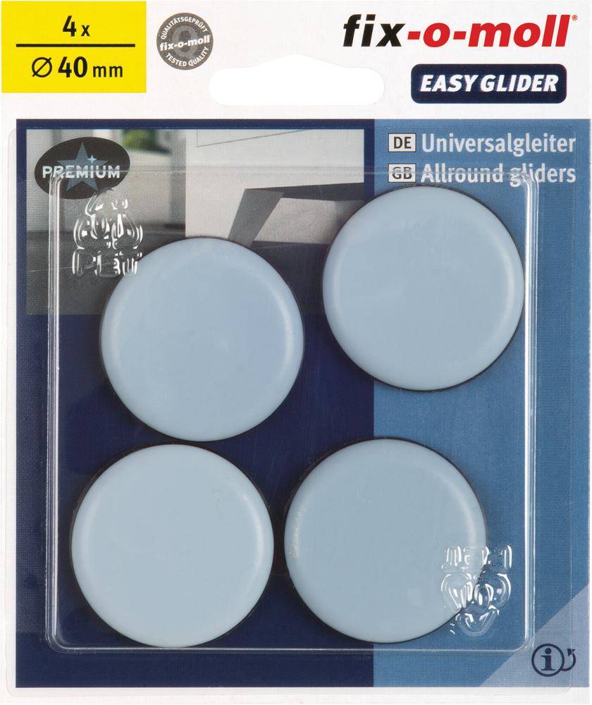 EASYGLIDER massiv kleb. grau 40mm Inh.4 St. - Artikel: 4007219140042