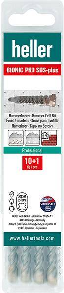 Hammerbohrer SDS-plus Bionic Pro 6x160/100mm 10+1 Multipack heller - Artikel: 4010159310208