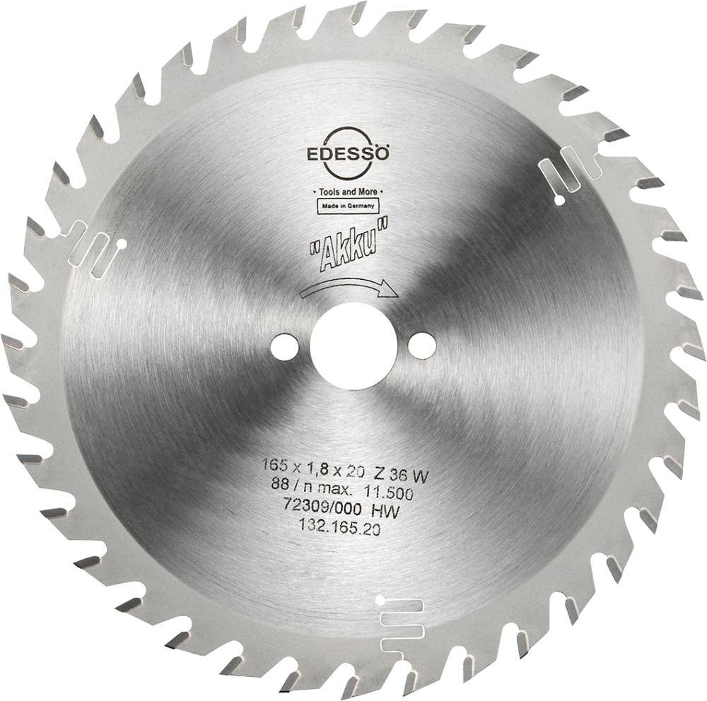 HW Kreissägebl. Akku 165x1,8x20mm Z36 W - Artikel: 4010912014688