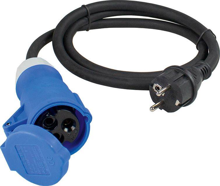 Adapterleitung 1,5m CEE-Kuppl.+Schu.-Steck. - Artikel: 4011160604867