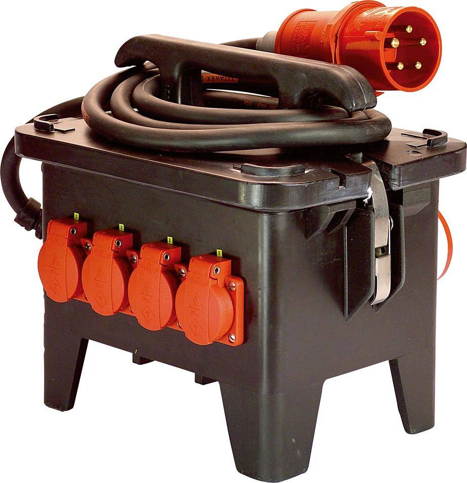 Baustellen-StromverteilerM2 400V aus Vollgummi - Artikel: 4011160605529