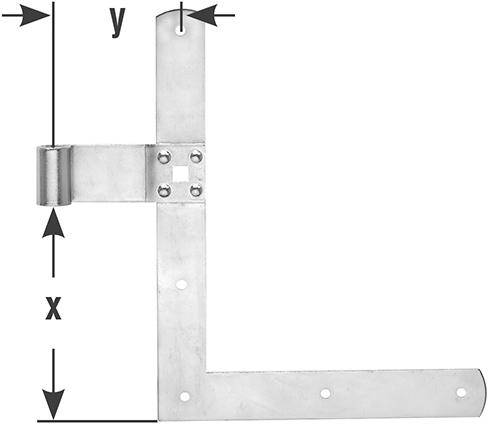 Paar Winkelbänder D13 250x200mm hell verz. - Artikel: 4011338185488
