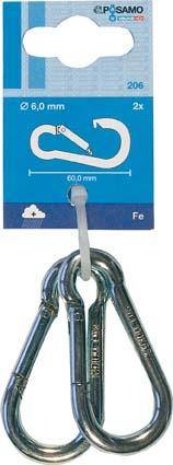 Feuerwehr-Karabinerh.(SB)galZn 60x 6mm a 2 Stk. - Artikel: 4011645001303