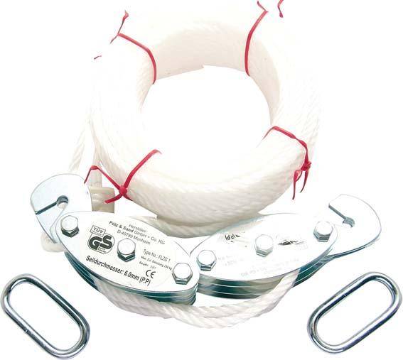 Flaschenzug 3x250 (SB) galZn f. Seil-Ø b. 5,0mm - Artikel: 4011645012996