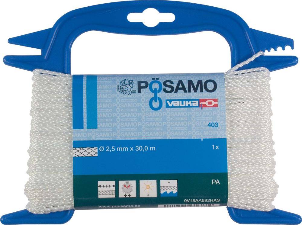 PA-Seil gefl. weiss 4,0mmx20m auf Kz-Haspel - Artikel: 4011645016291