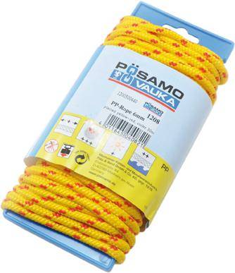 PP-Seil gefl. gelb/rot 6,0mmx20m auf Lg-Haspel - Artikel: 4011645040821