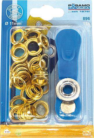 Öse u. Sch. MS-blank (SB)11,0mm a 18 Stück - Artikel: 4011645054897