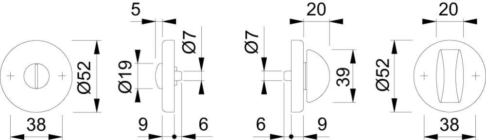 Schlüssel-Rosetten 42 KVSWC, F1 - Artikel: 4012789111835