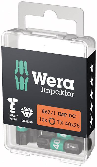 Bit Impaktor 1/4" DIN 3126 C6,3 T40x25mm 10er Pack Wera - Artikel: 4013288223920