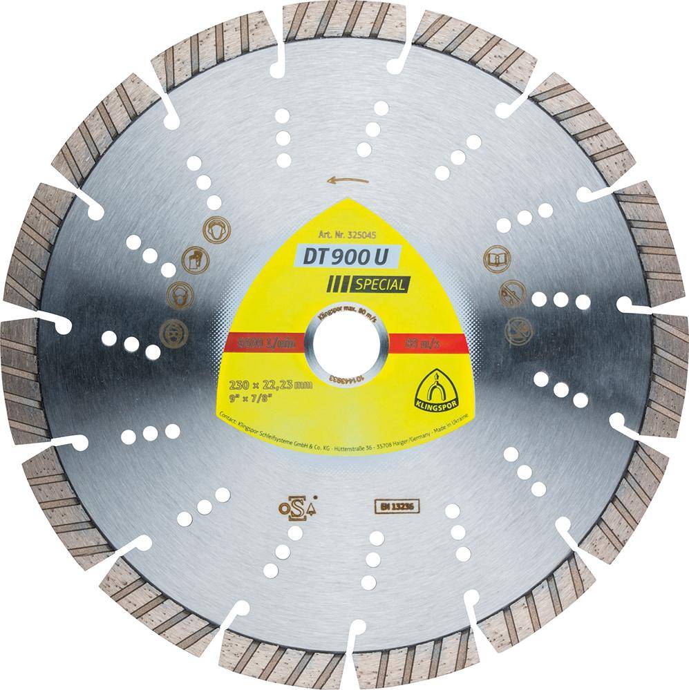 Dia.-Trennscheibe DT900U 115 x22,23 mm Klingspor - Artikel: 4014855217977