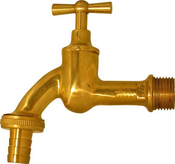 Wasserhahn 1/2" - 13mm MS Cr matt m. Verschraubung - Artikel: 4015933000535