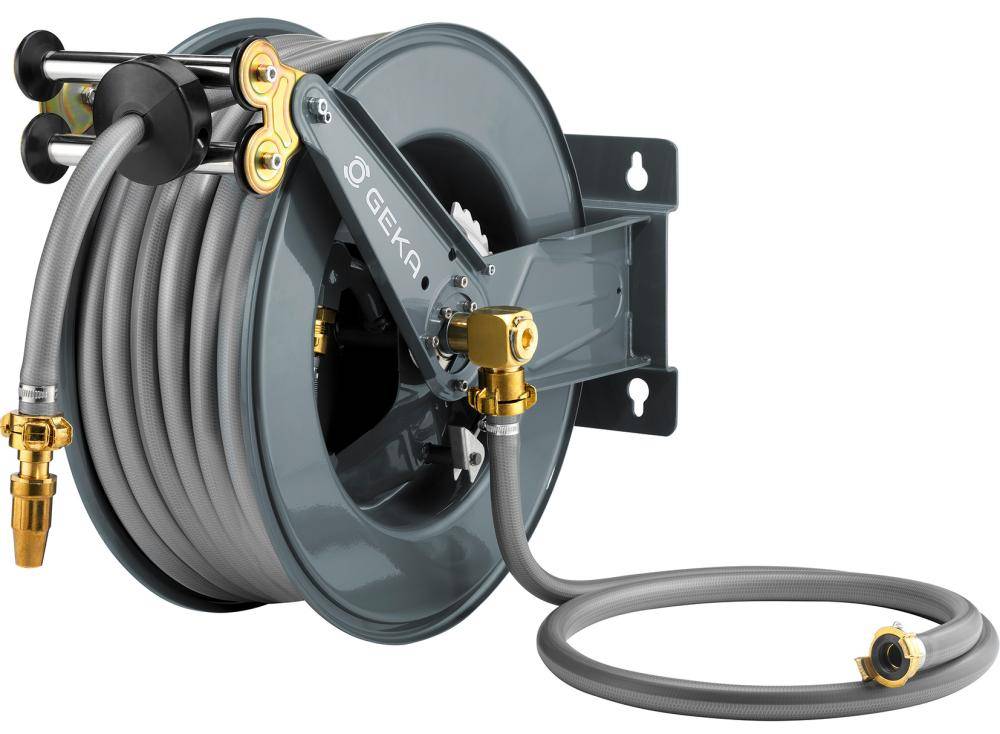 Aut.Schlauchaufroller PA30SK mit Schlauch 3/4" 30m+2m Armaturen GEKA plus - Artikel: 4015933111101