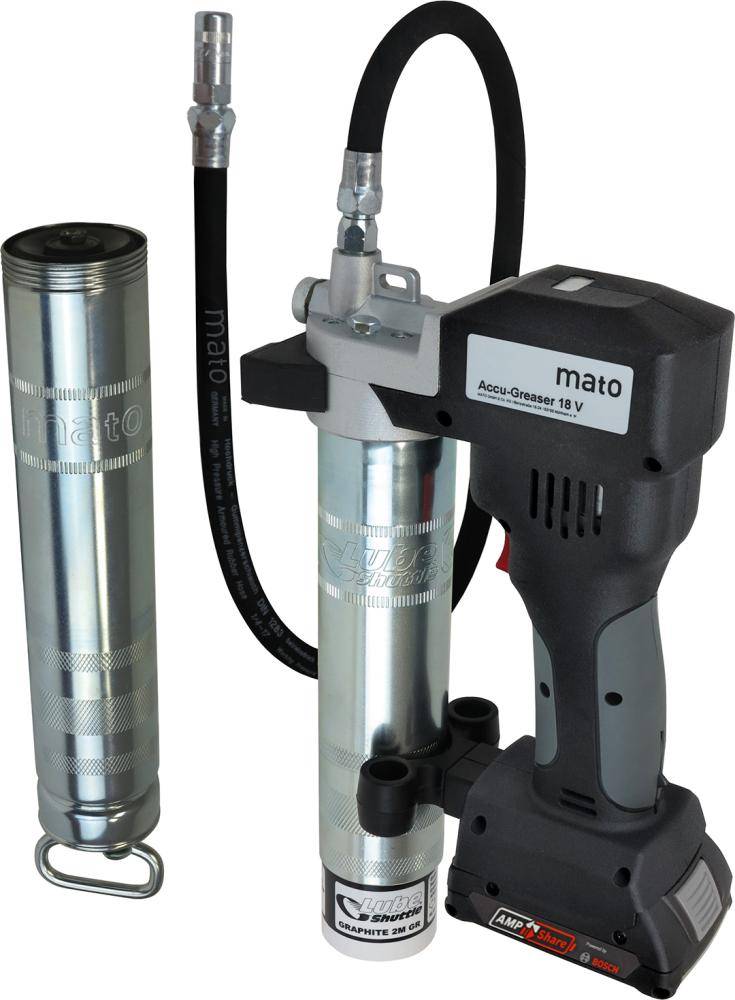 Akku-Fettpresse 18V/2Ah PREMIUM-S-LS AMPShare m. Ladegerät u.Akku MATO - Artikel: 4016553424312